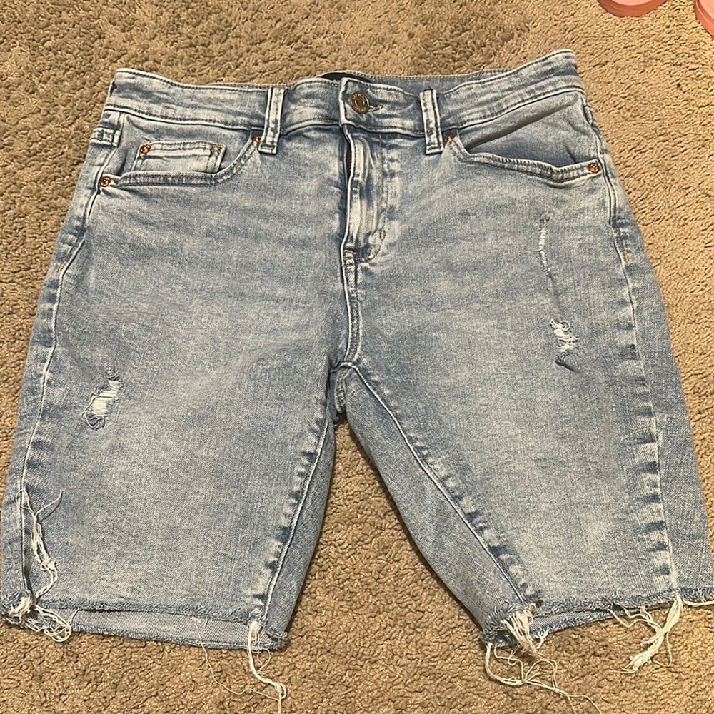 Distressed Light Blue Denim Gap Shorts